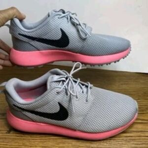 Nike Roshe G Jr Golf Shoes Big Kids Size 6Y Grey Black Pink Women's Sz 7.5